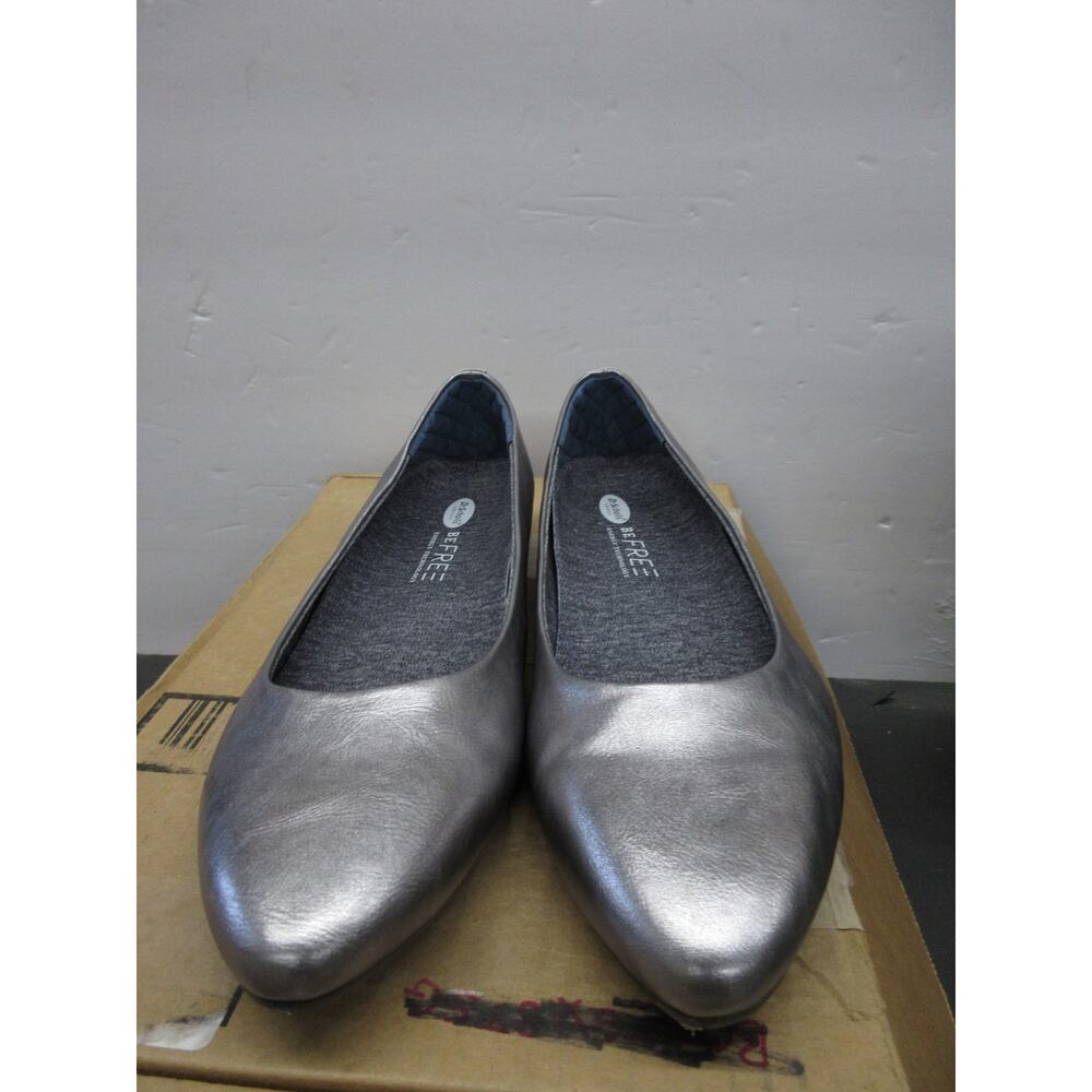 Like new Dr. Scholl's Shoes Women's Aston Flat -Pewter Glitter Metallic,8 M US